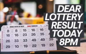 dear lottery result today 8pm